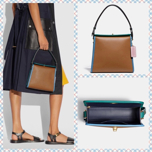 NWT Coach 1941 Turnlock Colorblock Shoulder Bag - Picture 2 of 12